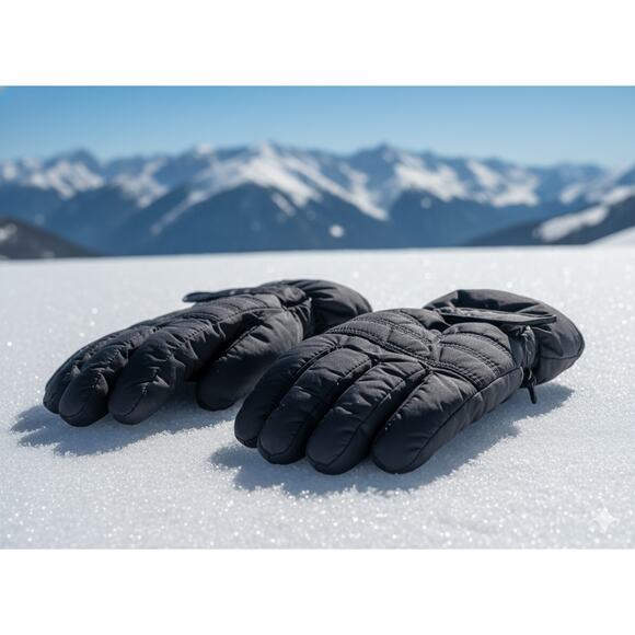 Men’s Winter Gloves Size Large – Black 100% Polyester Insulated – Ski Snow Work - Picture 1 of 4